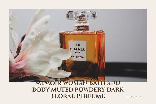 Memoir Woman Bath and Body muted powdery dark floral perfume
